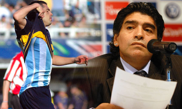 Maradona zanja el 'culebr�n Riquelme'