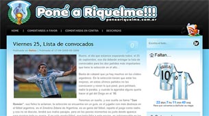 '�Pon� a Riquelme!', el blog que presiona al director t�cnico de la Selecci�n nacional