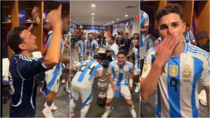 Bailando alrededor de la Copa: el festejo íntimo de los jugadores argentinos en el vestuario