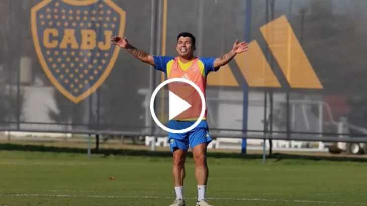 VIDEO: El grito de Gary Medel en plena práctica de Boca