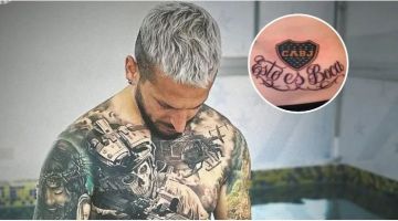¿Se tapó el escudo de Boca? Polémica por el nuevo tatuaje del Pipa Benedetto