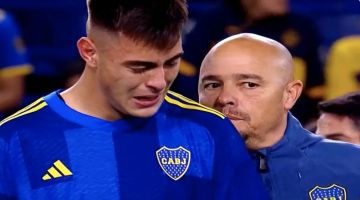 VIDEO: El llanto de Anselmino tras sufrir una nueva lesión en Boca